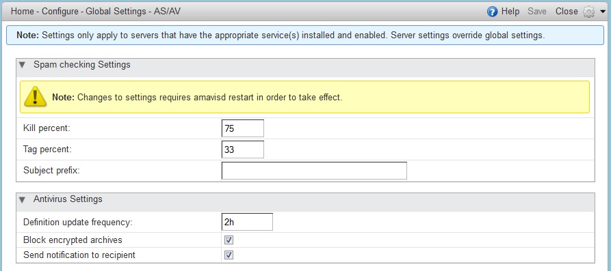 Anti-Spam Settings