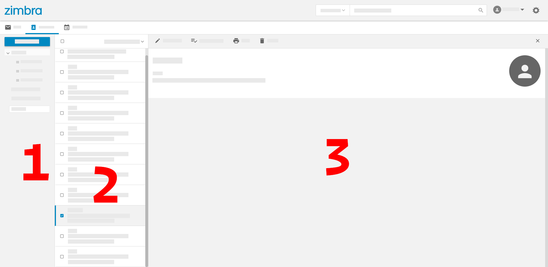 Contacts Window
