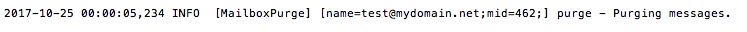 Mailbox Log Entry for Purge